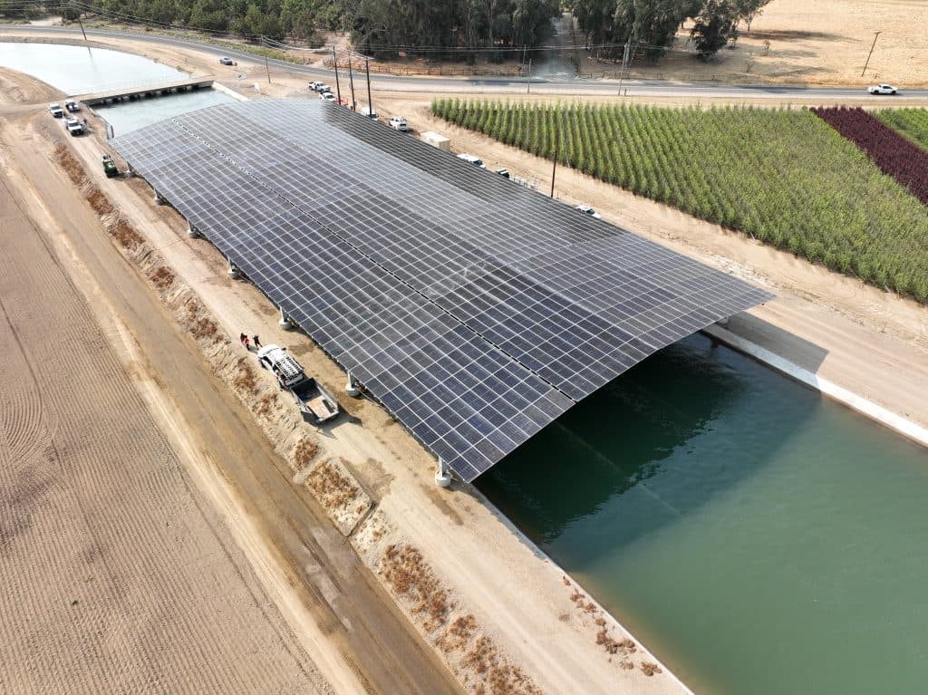 California canal solar project reduces evaporation and generates power